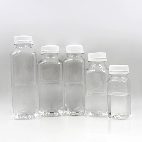 empty plastic cold press juice bottle