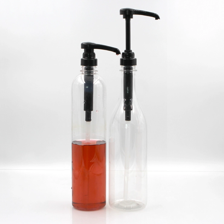 plastic syrup bottle with dispenser pump