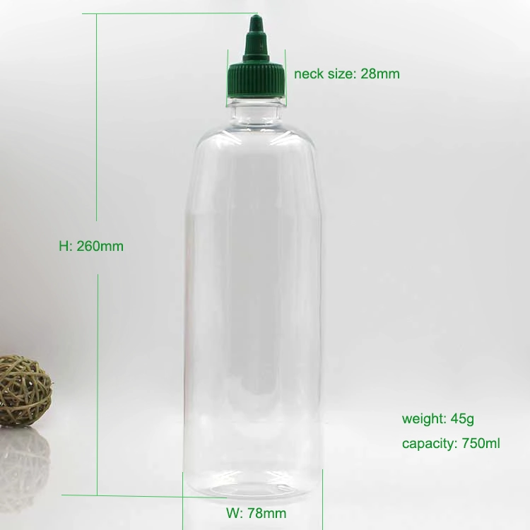 PET sauce bottle with lid