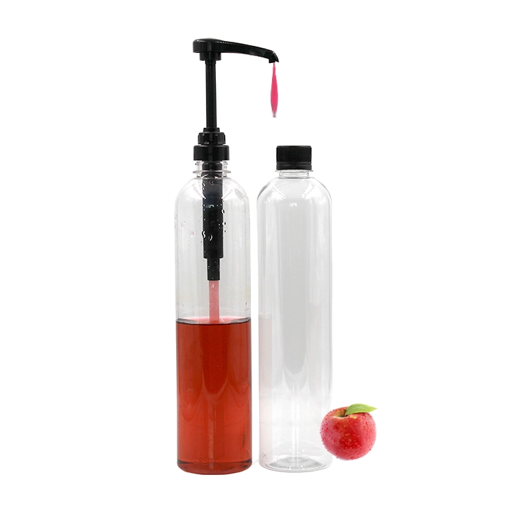 plastic syrup bottle with dispenser pump