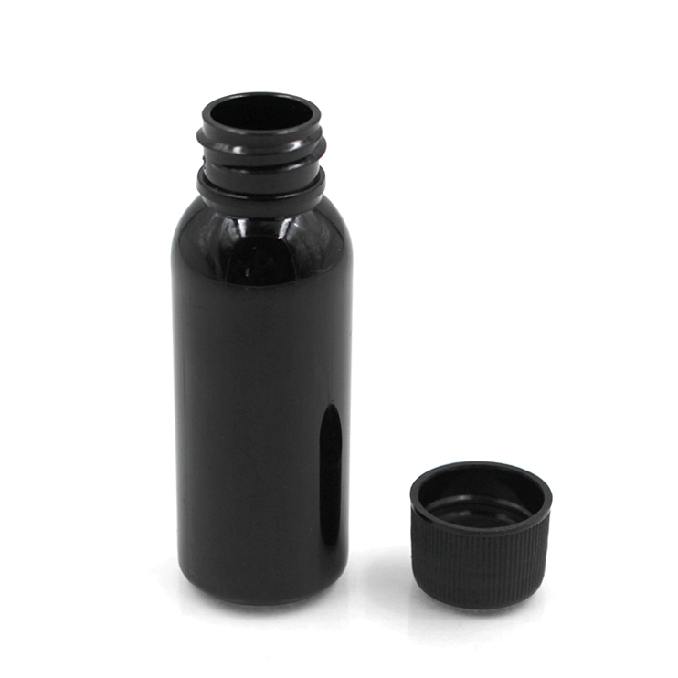 30ml PET black bottle with screw cap