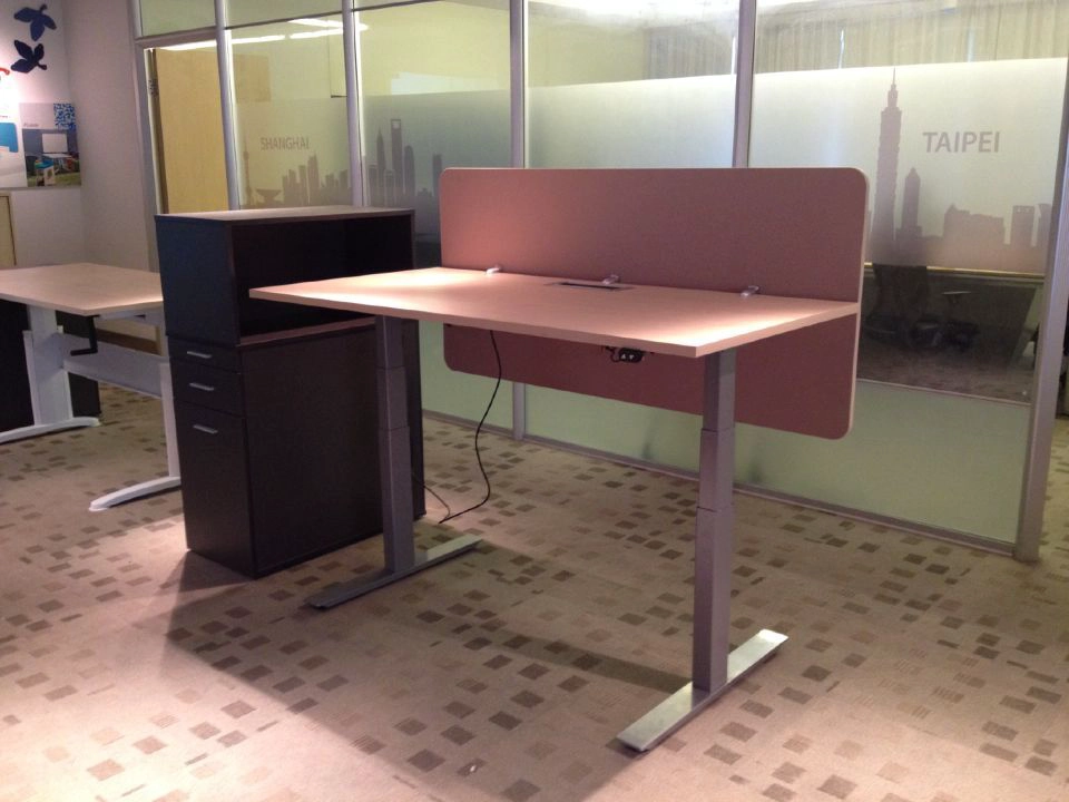 CE&UL Certified two legs sit stand table electric lift table