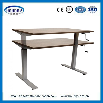 Frame for hand height adjustable furniture office desk