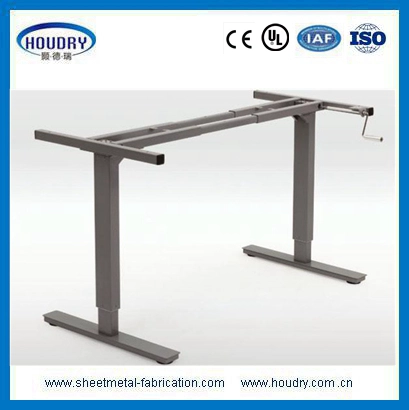 Frame for hand height adjustable furniture office desk