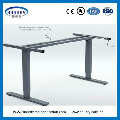 Frame for hand height adjustable furniture office desk