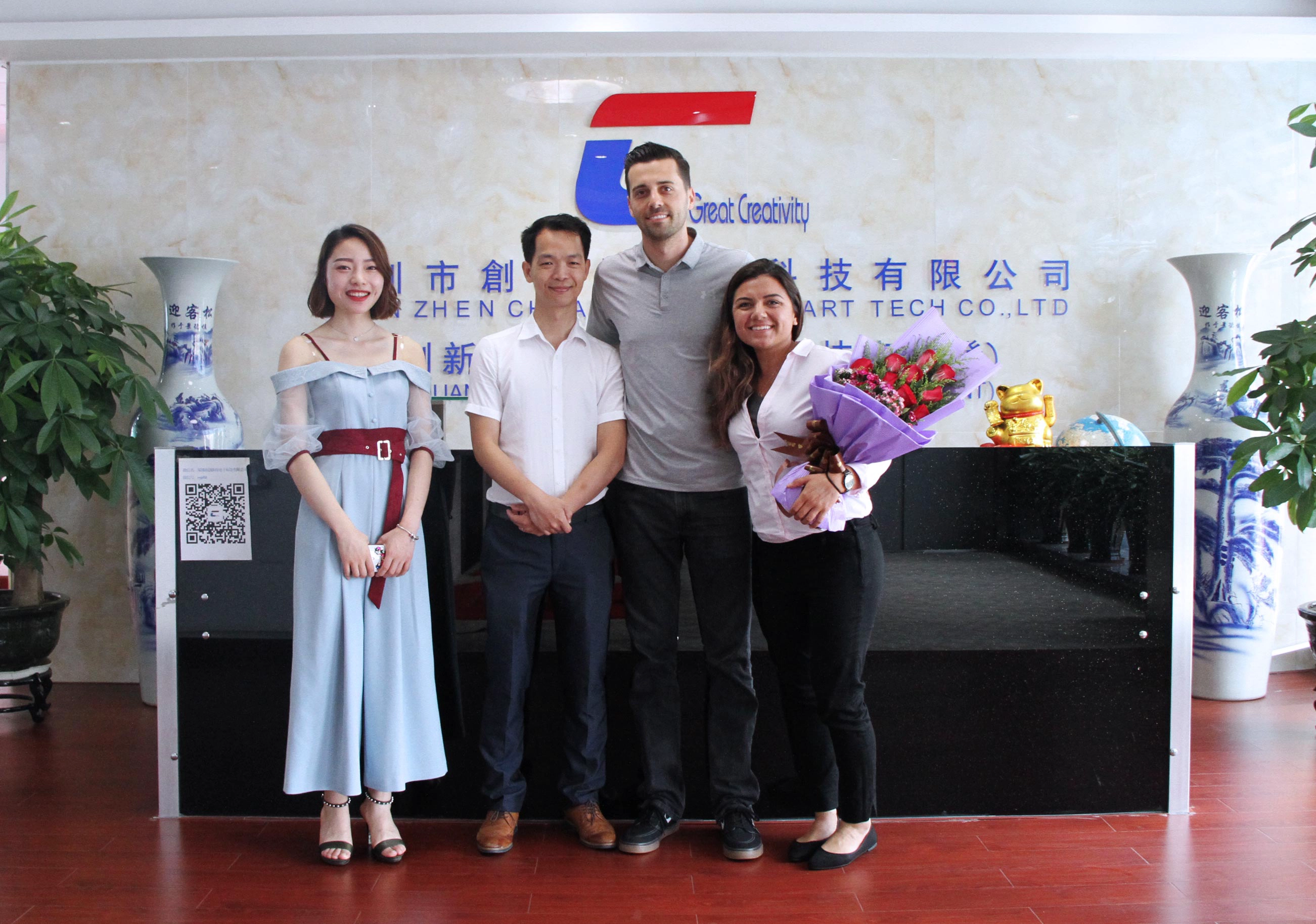 Photo with customer