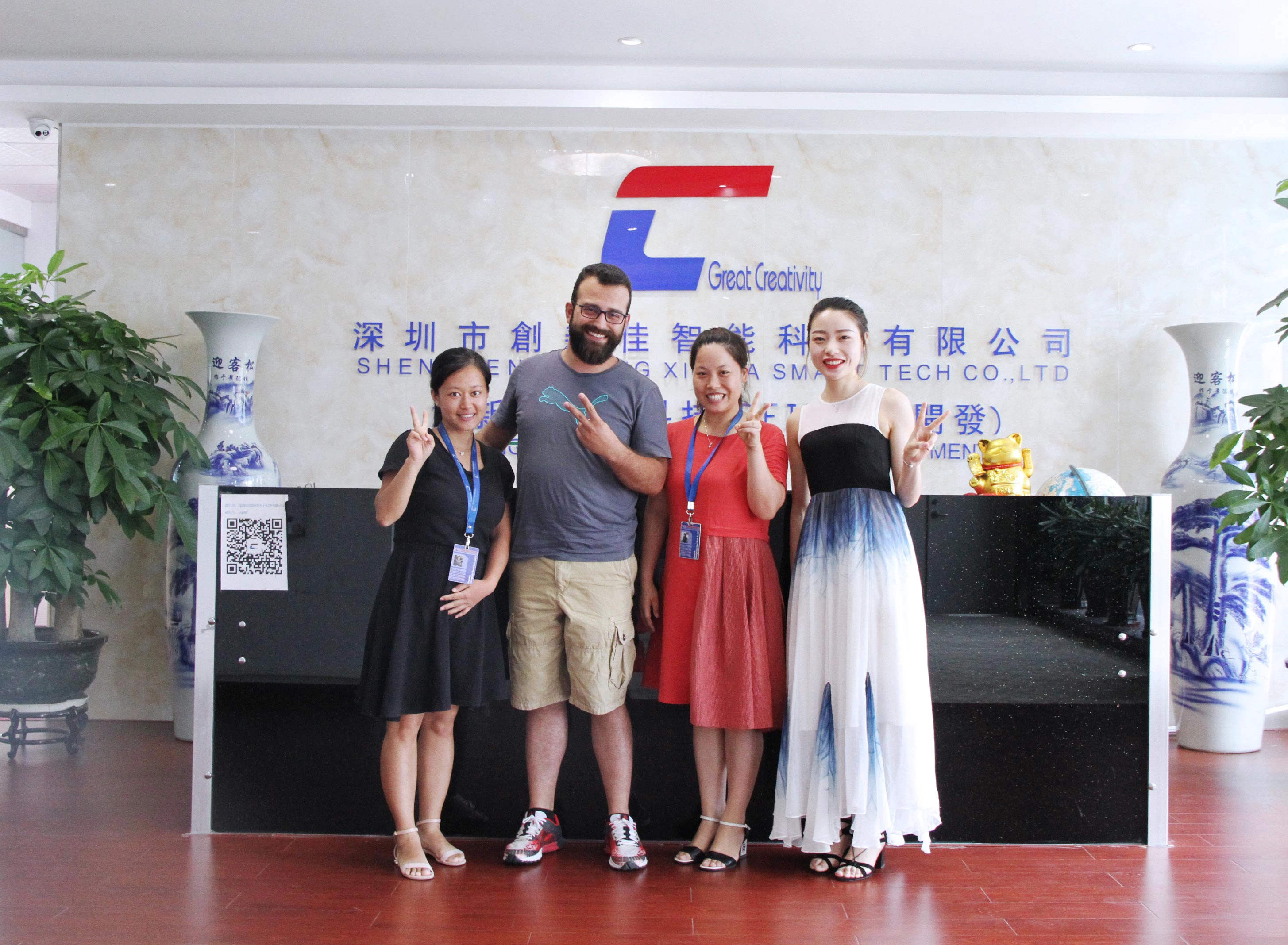 Photo with customer