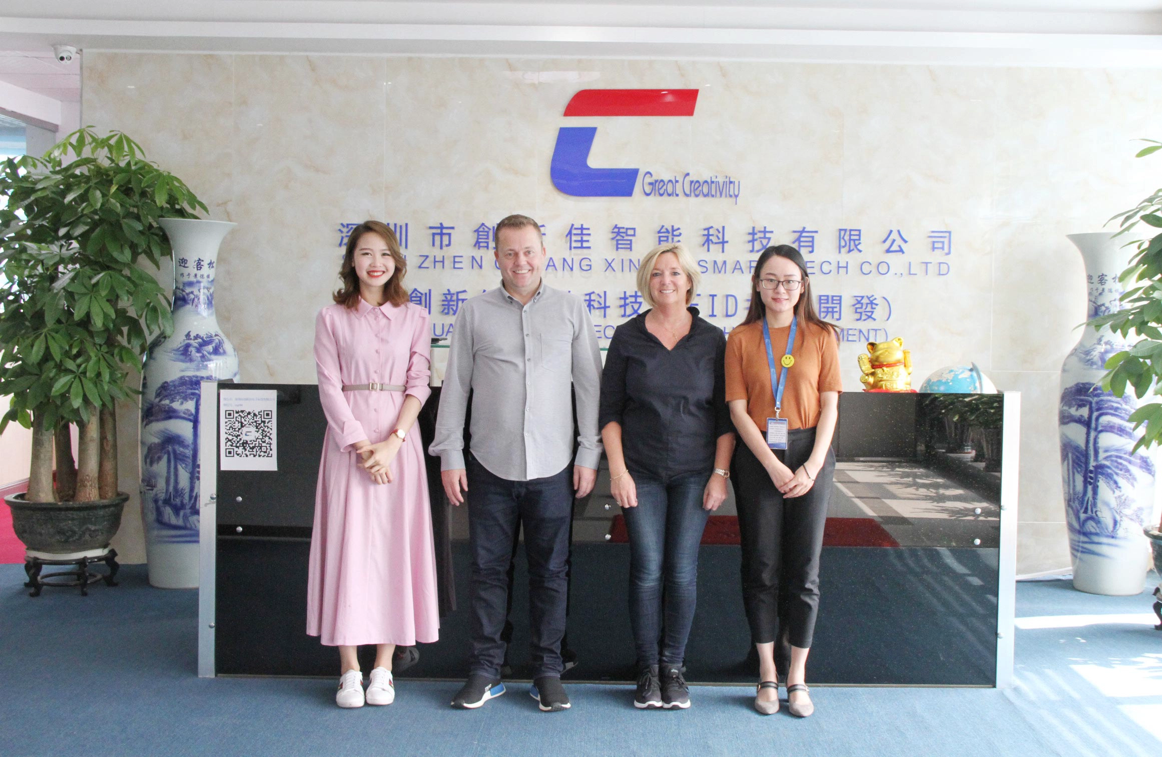Photo with customer