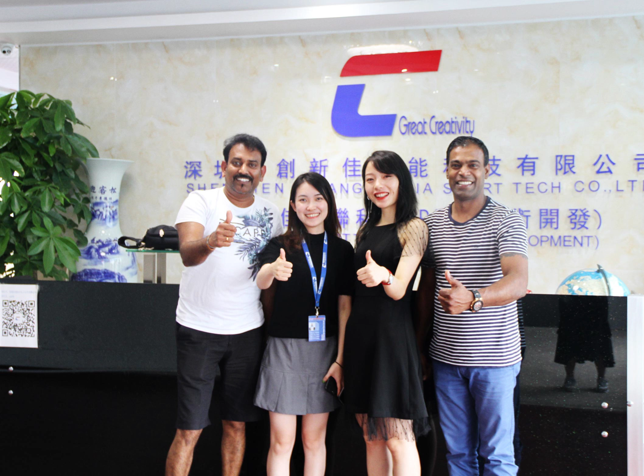 Photo with customer