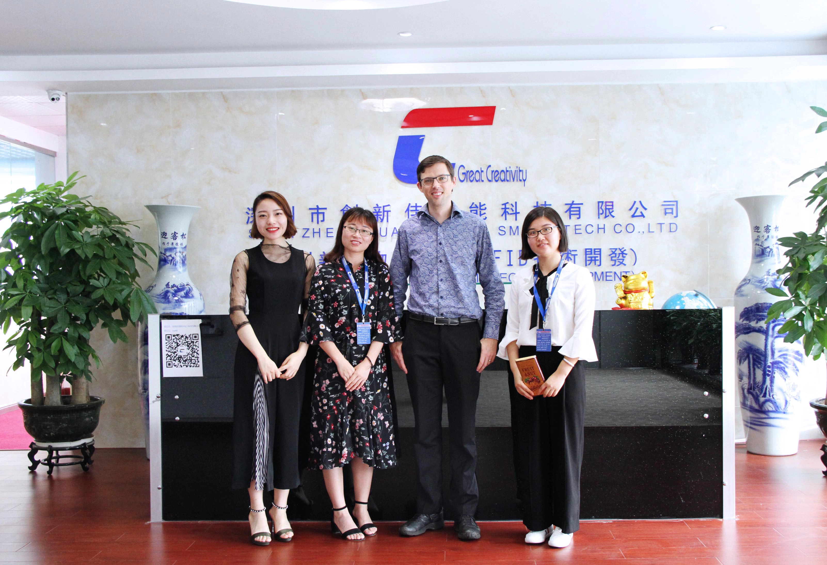 Photo with customer
