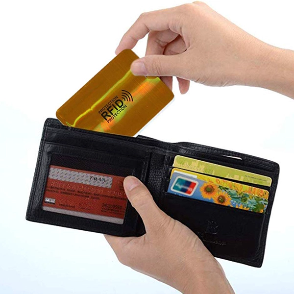 Aluminum Foil Holographic Plastic RFID Blocking Sleeve