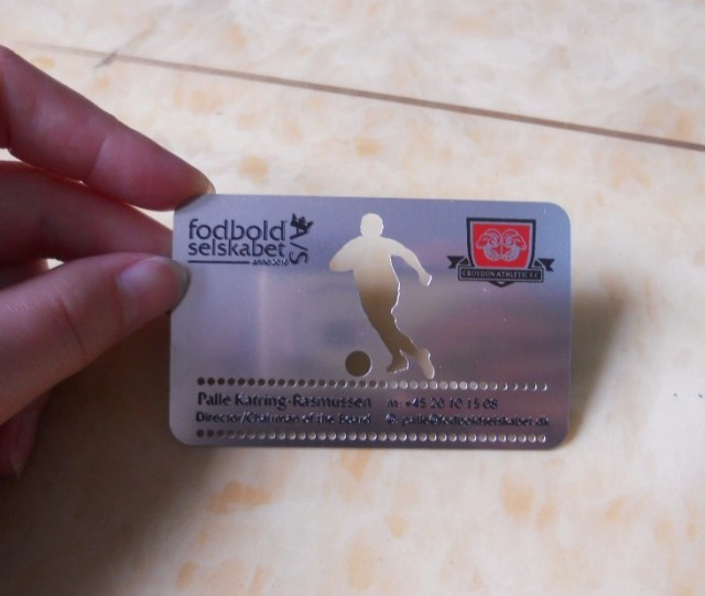 hot selling die cutting metal stainless steel card