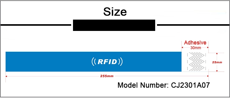 Custom Printed Disposable Tyvek RFID Wristband For Events