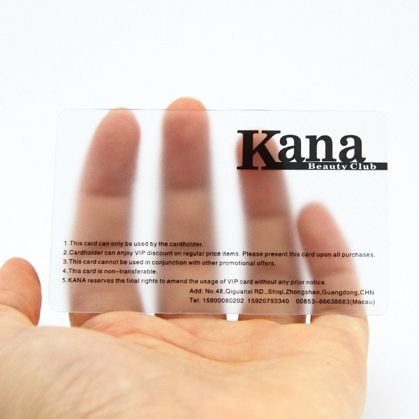 frosted transparent pvc business cards