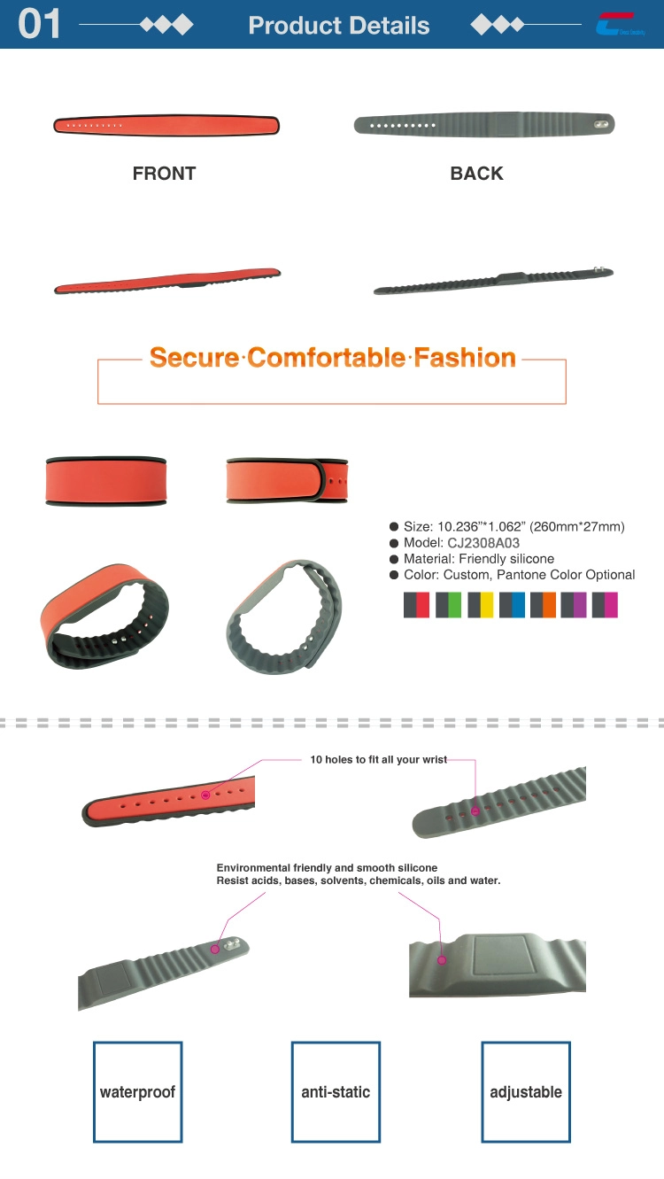 RFID silicone wristband for swimming club