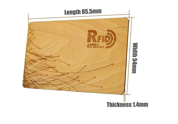 NFC wood card size