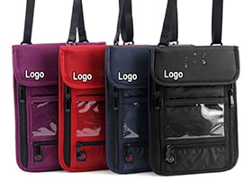 RFID blocking passport neck wallet
