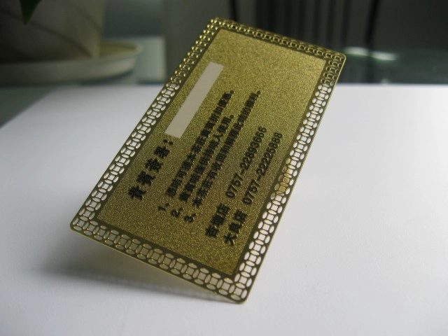 gold metal VIP card