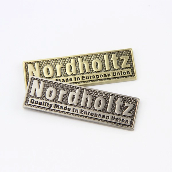metal name tag