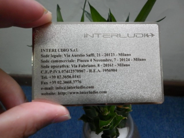 metal name card