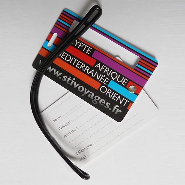 China manufactured business card size pvc luggage tags