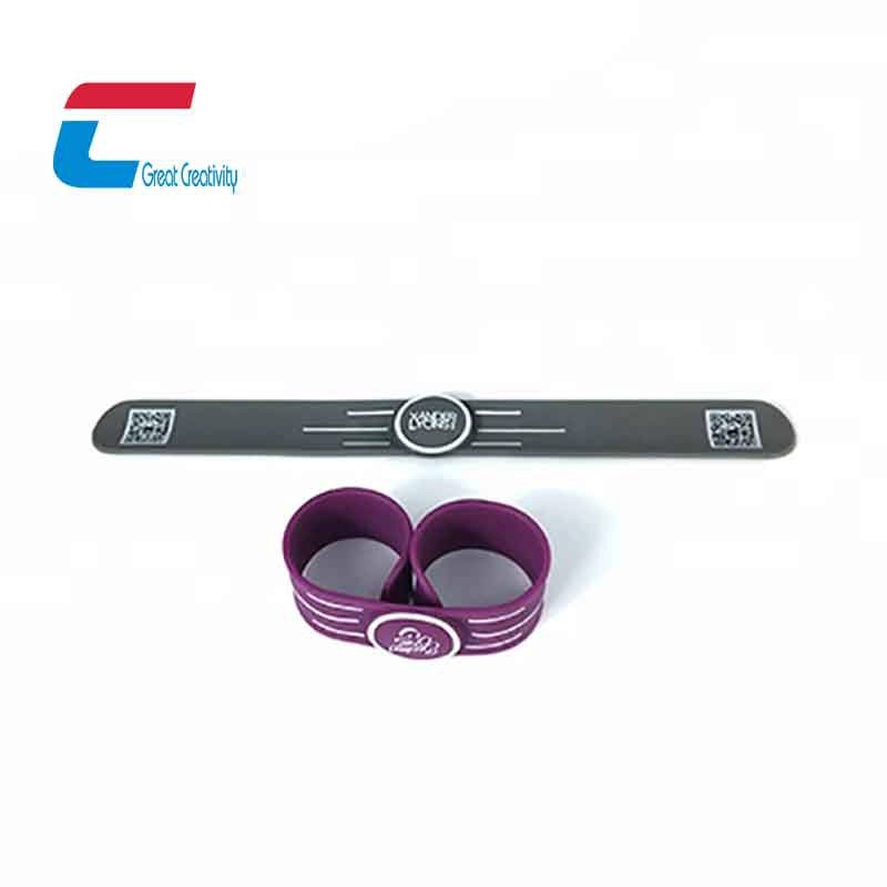 Wholesale high quality slap silicone NFC wristband