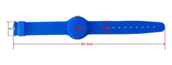 Silicone RFID Watch Wristband With Metal Buckle