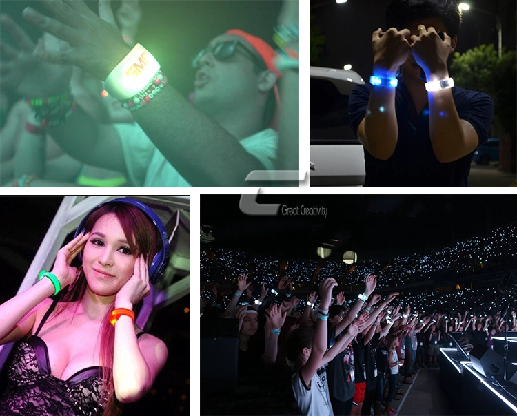 remote control led flashing silicone bracelet