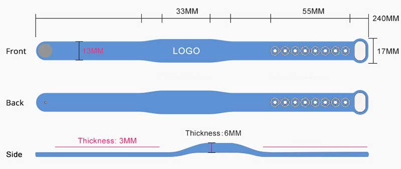 rfid nfc silicone wristbands