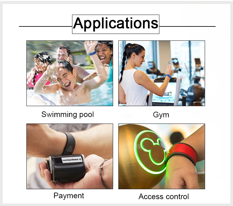 Custom Adjustable HF 13.56mhz RFID Silicone Wristband