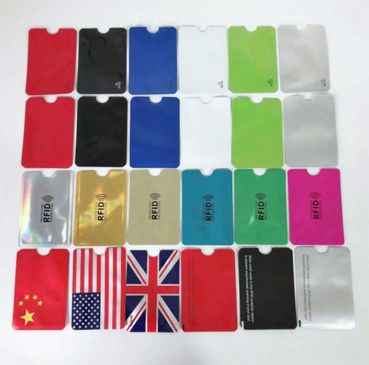 RFID blocking card sleeve anti theft credit card