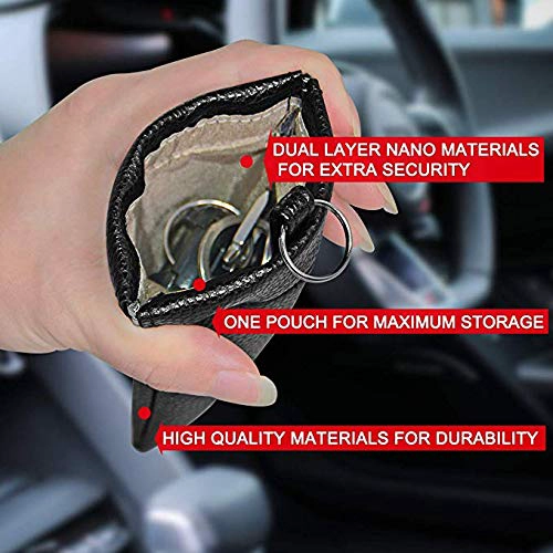 PU Leather Car Keyfob RFID Blocker Guard Protector