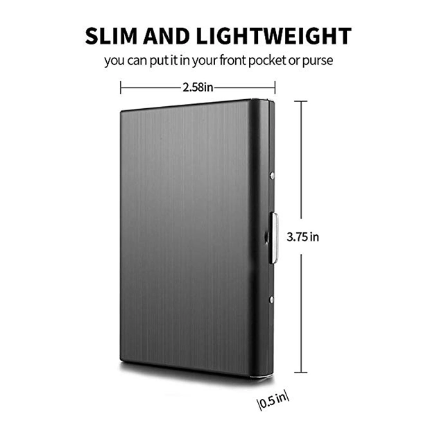Slim Metal Credit Card Holder Anti Skimming