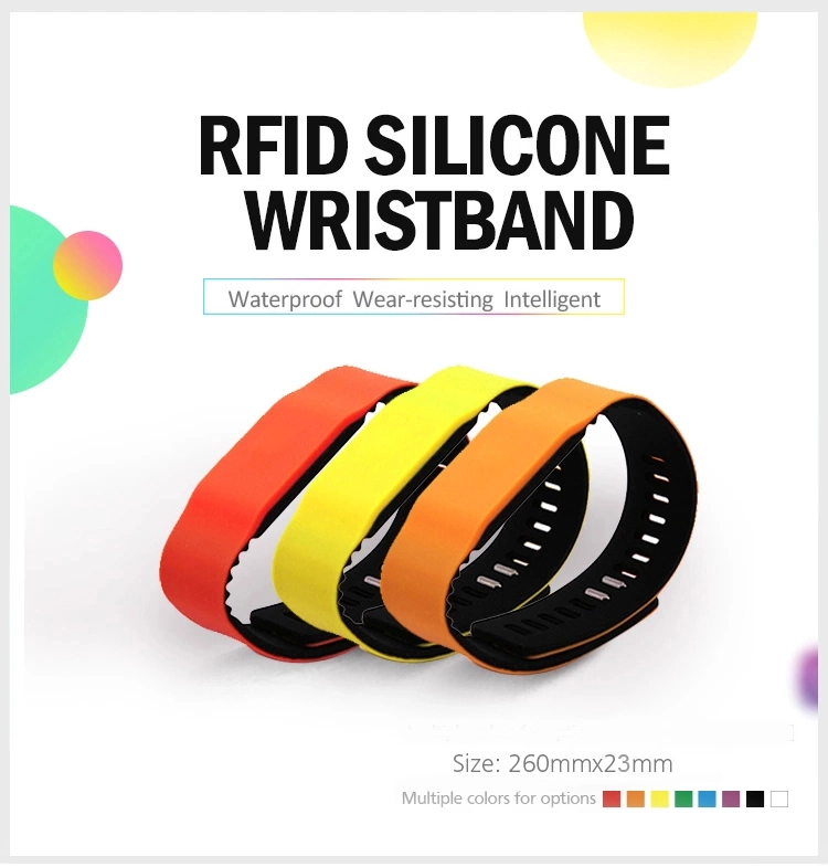 Waterproof Silicone Passive 13.56mhz RFID Wristband