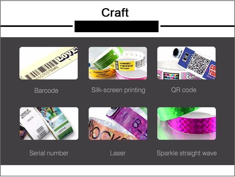 Custom Printed Disposable Tyvek RFID Wristband For Events