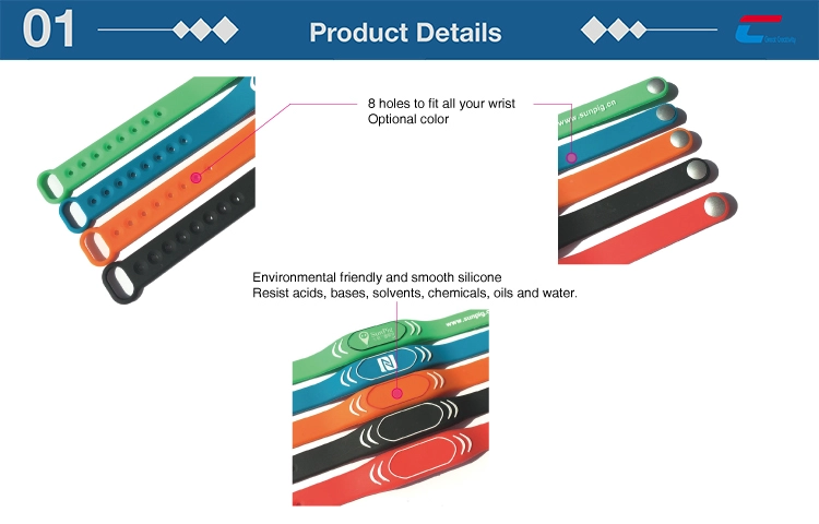 Adjustable Silicone RFID Wristband
