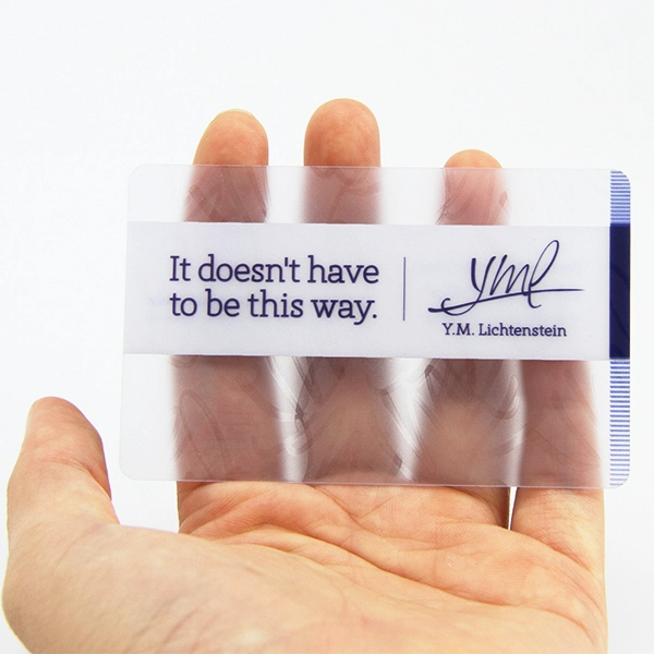 frosted transparent pvc business cards