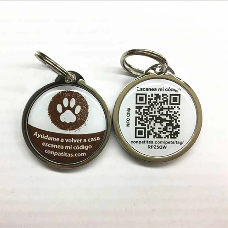 China Wholesale programmable NFC dog tag with unique QR code different ID number for pet identification manufacturer