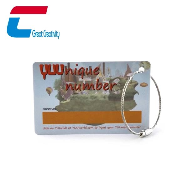 China Custom Printed Plastic Luggage Tags With Metal Straps manufacturer