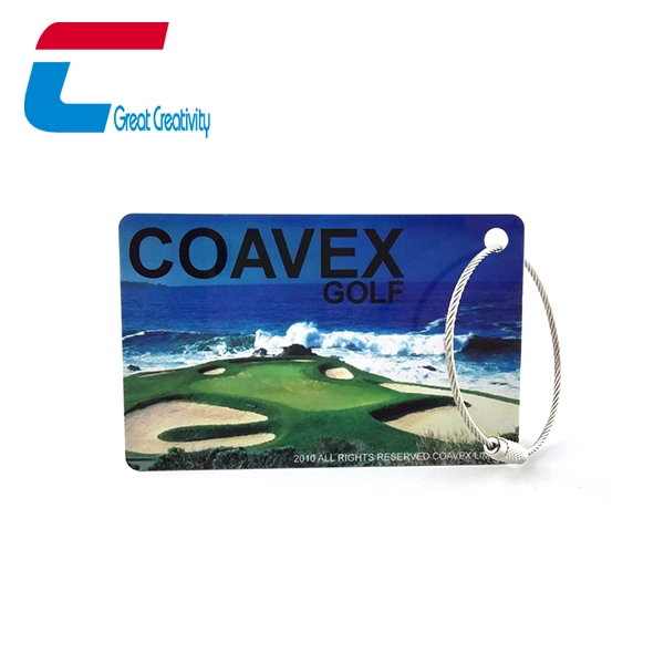 China Custom Printed Plastic Luggage Tags With Metal Straps manufacturer