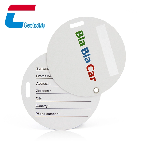 China Round Shape PVC Travel Luggage Tags manufacturer