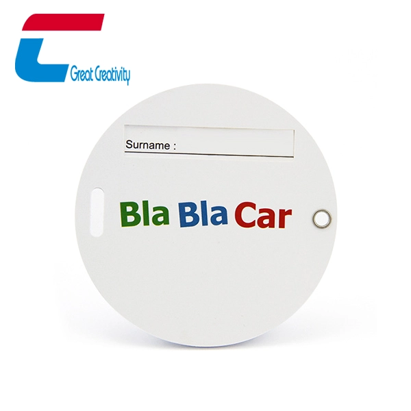 China Round Shape PVC Travel Luggage Tags manufacturer