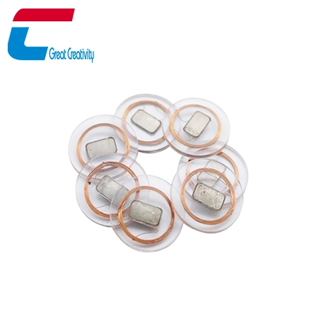 porcelana Etiqueta de moneda RFID epoxi transparente para seguimiento de activos fabricante