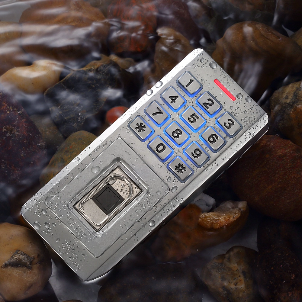 125khz Metal Waterproof Smart Card Standalone RFID Time Attendance Access Controller System Biometric Fingerprint Keypad