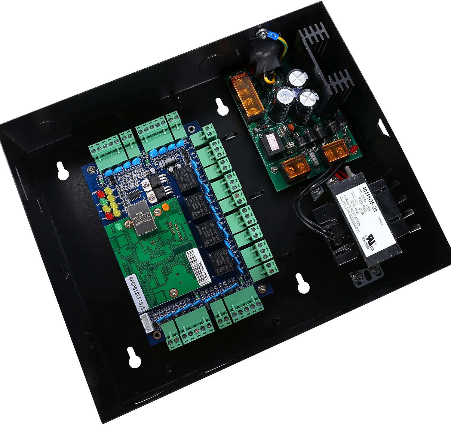 4 Door Network Access Controller with Metal Case Wide Voltage Power Supply Controller