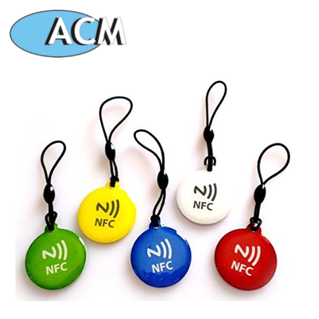 ACM-NFC-T012 Epoxy Rewritable Custom Design RFID-Gepäckanhänger RFID-Schlüsselbund-Schlüsselring
