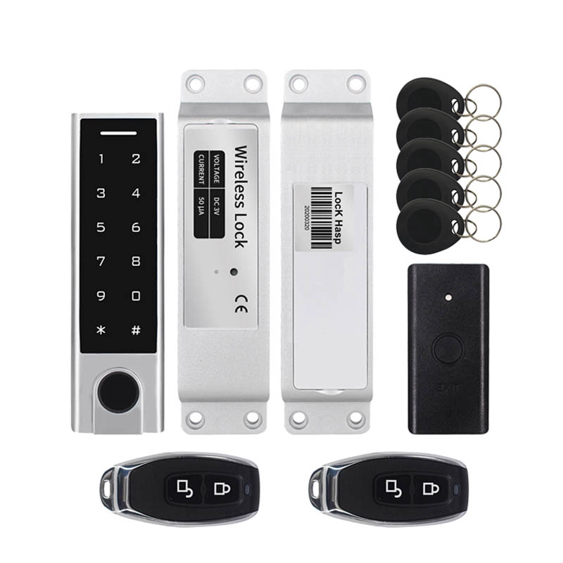 porcelana ACM303 Teclado inalámbrico de huellas dactilares de metal + Bloqueo de perno inalámbrico + Botón de salida inalámbrico IP68 Kits de bloqueo de huellas digitales DIY para oficina fabricante