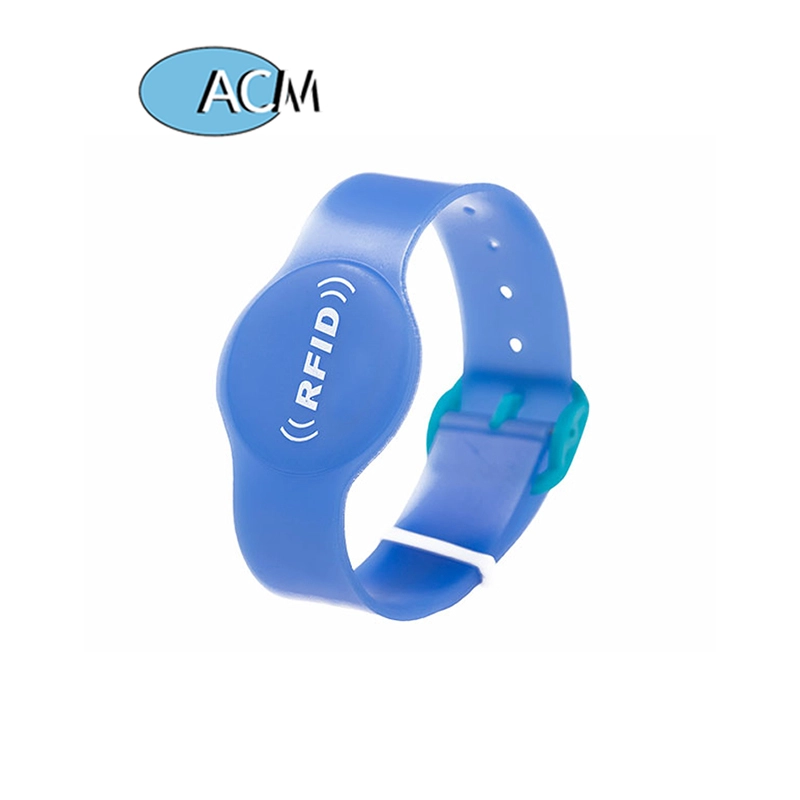 porcelana Personalizado 13.56mhz plástico paciente niños bebé seguimiento llavero muñequera PVC Rfid pulseras fabricante