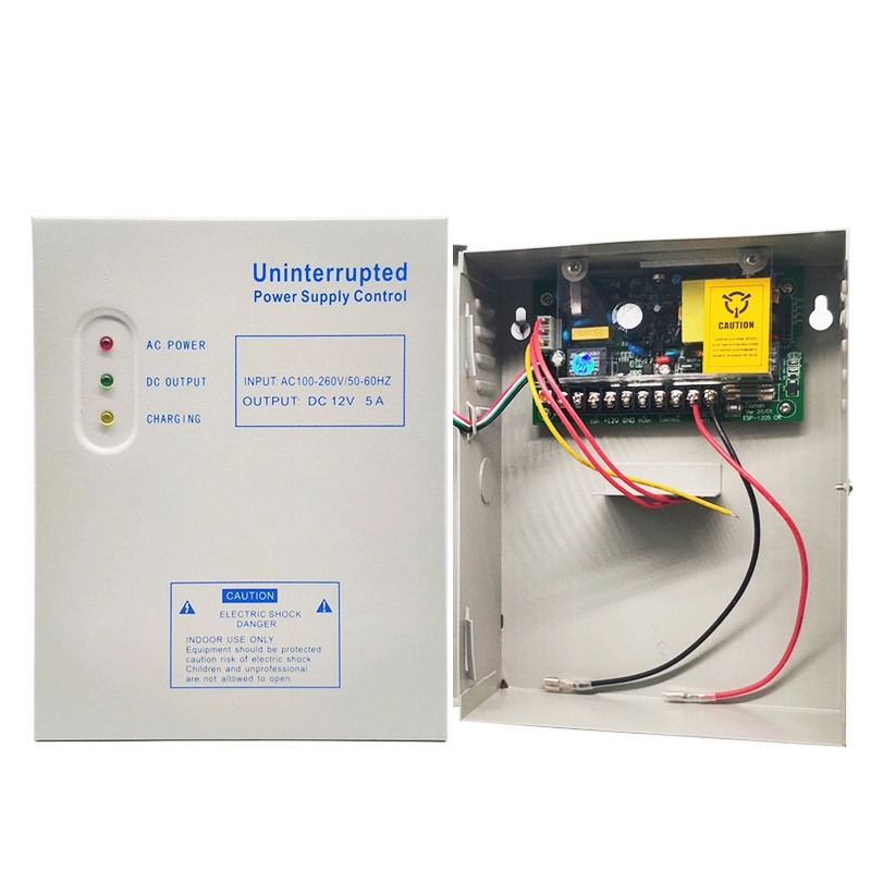 porcelana Fuente de alimentación de control de acceso de salida 12V 5A con indicador LED fabricante
