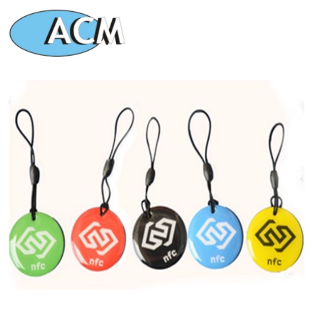 New arrival Custom logo epoxy tag nfc tag 13.56mhz RFID keyfob